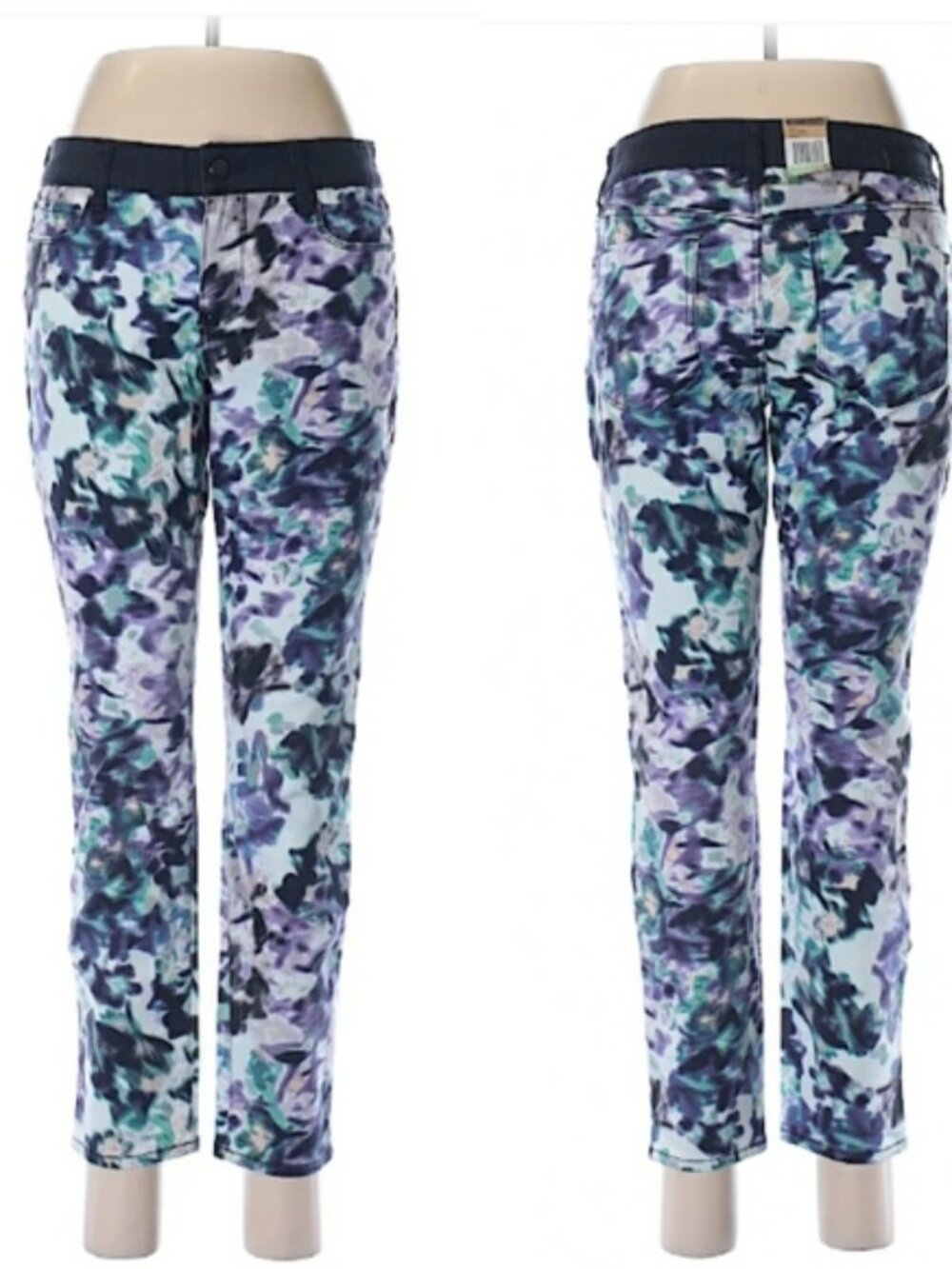 DKNY Floral Skinny Jeans